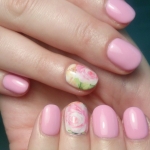 Аппаратный маникюр / укрепление biosculpturegel /дизайн наклейки