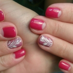 Аппаратный маникюр  / укрепление biosculpturegel /дизайн  наклейки